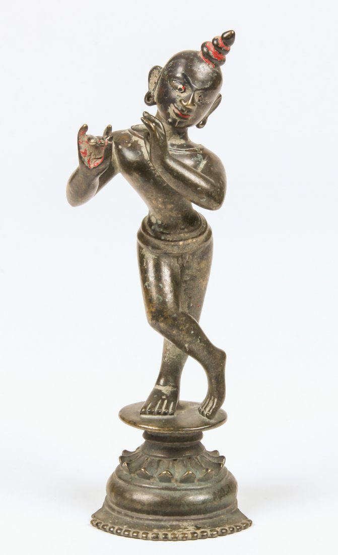 Rare Bronze Krishna Statue, Ca. 1750 (1 of 4)