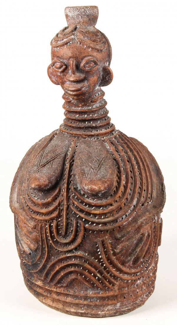 Large African Koma Earthenware Vessel (1 of 3)