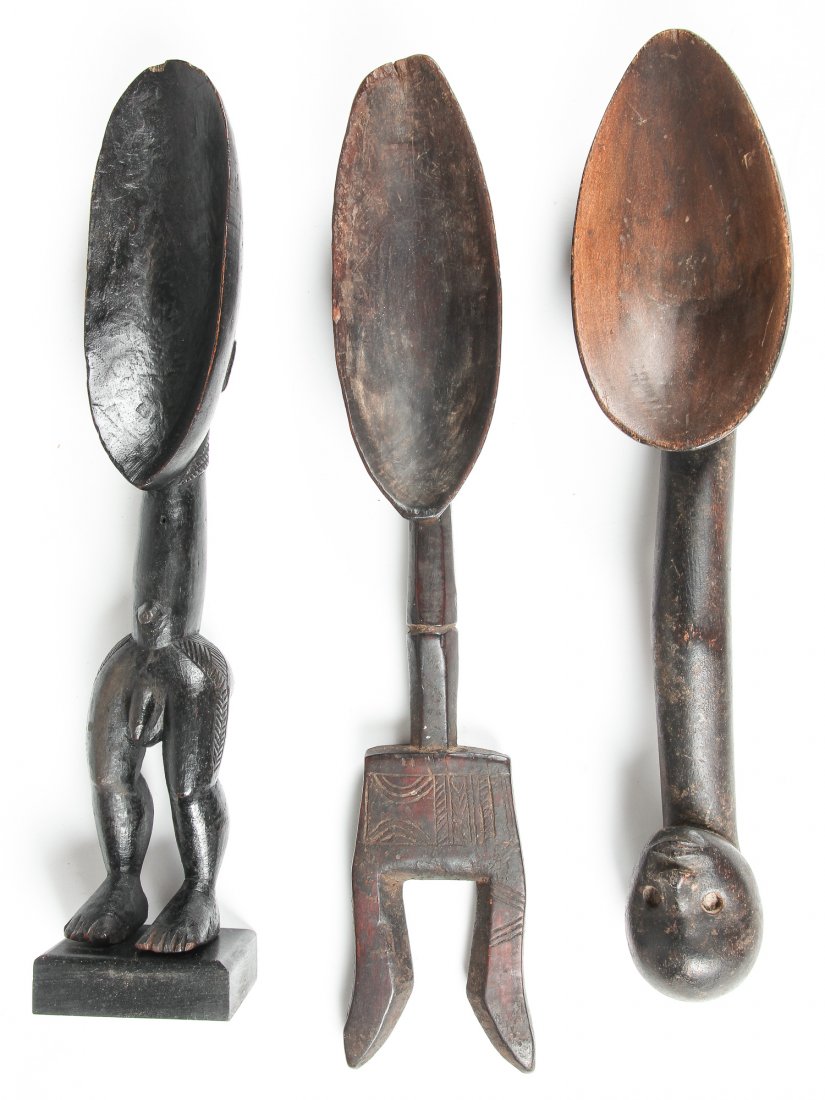 3 African Dan Granary Spoons (1 of 2)