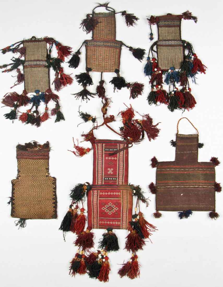 6 Antique Central Asian Trappings/Saltbags (1 of 4)