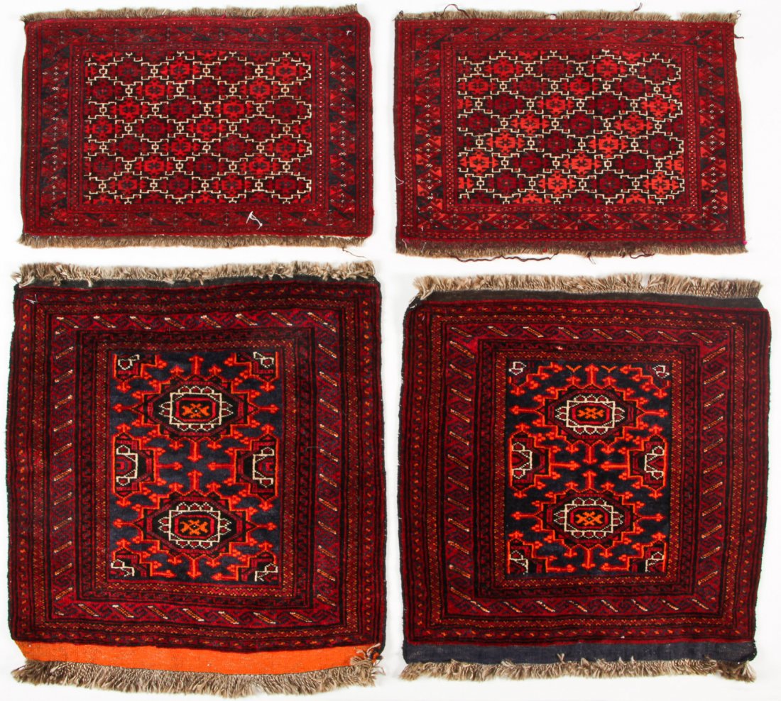 4 Semi-Antique Turkmen Rugs, Central Asia (1 of 6)