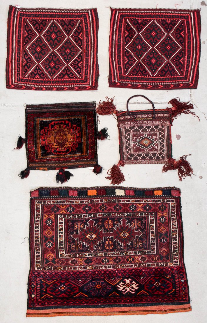 5 Old Central Asian and Persian Rugs/Trappings (1 of 5)