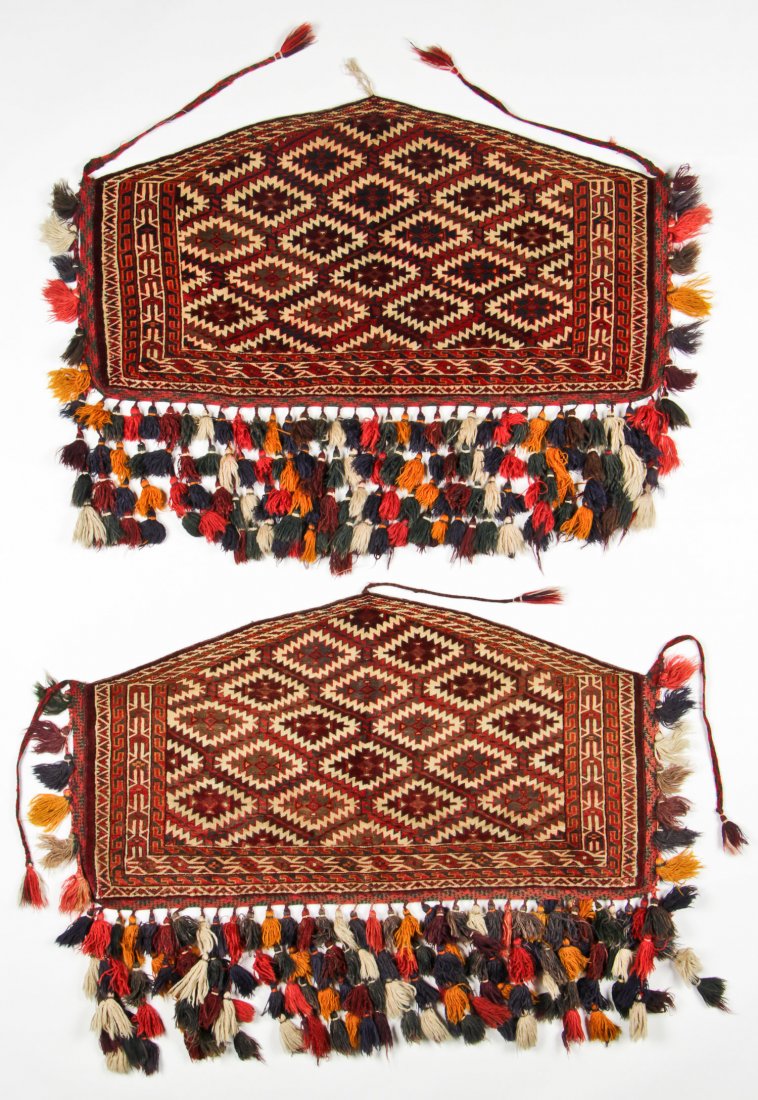 2 Semi-Antique Turkmen Asmalyk Rugs (1 of 4)