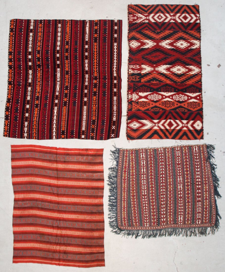 4 Semi-Antique Central Asian Kilims (1 of 8)