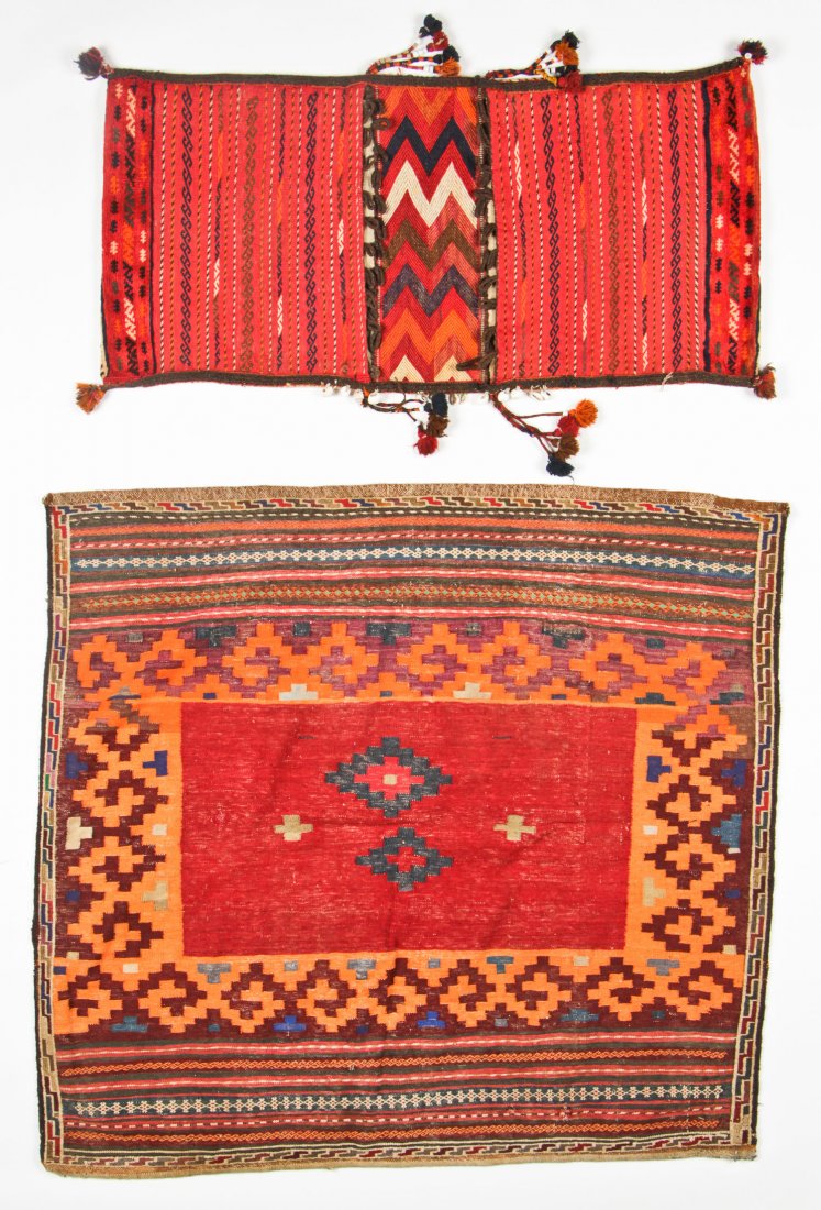 2 Semi-Antique Central Asian Kilims (1 of 4)