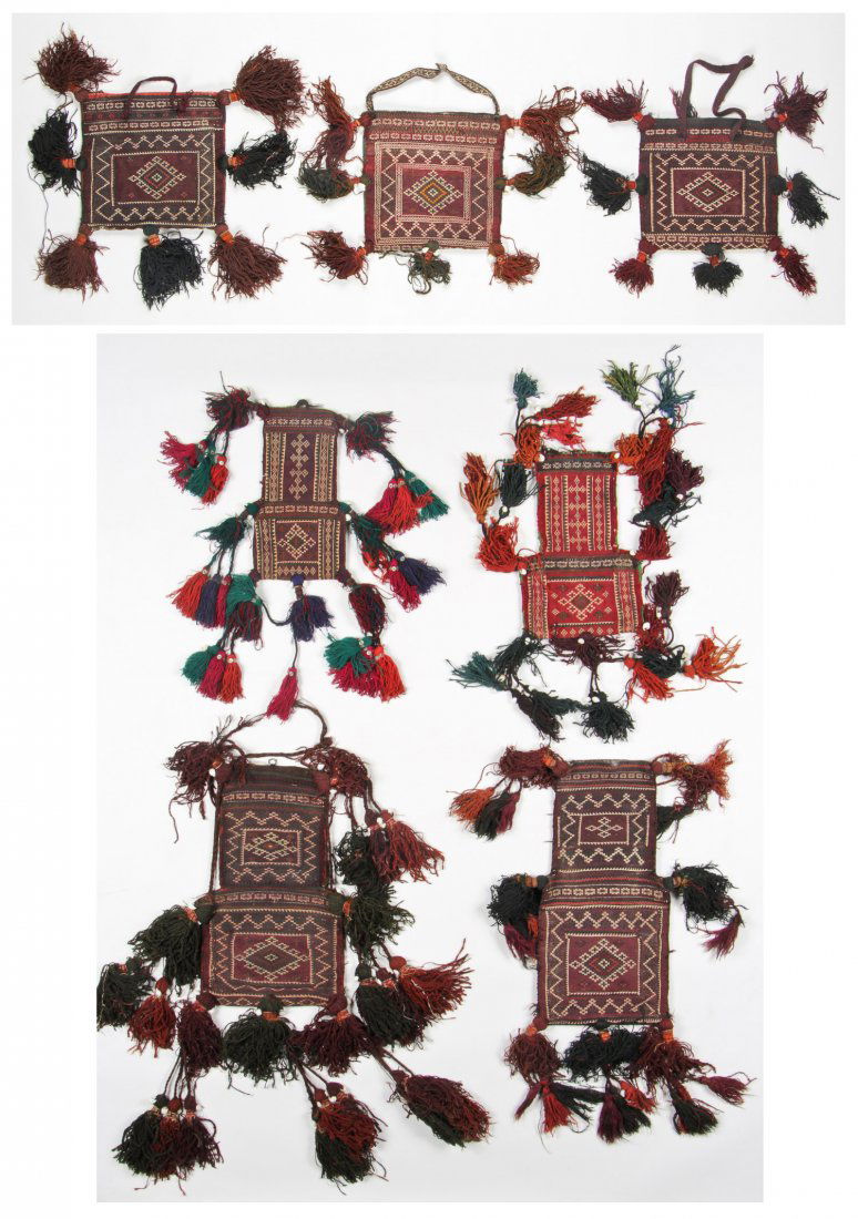 6 Semi-Antique Central Asian Trappings/Saltbags (1 of 7)