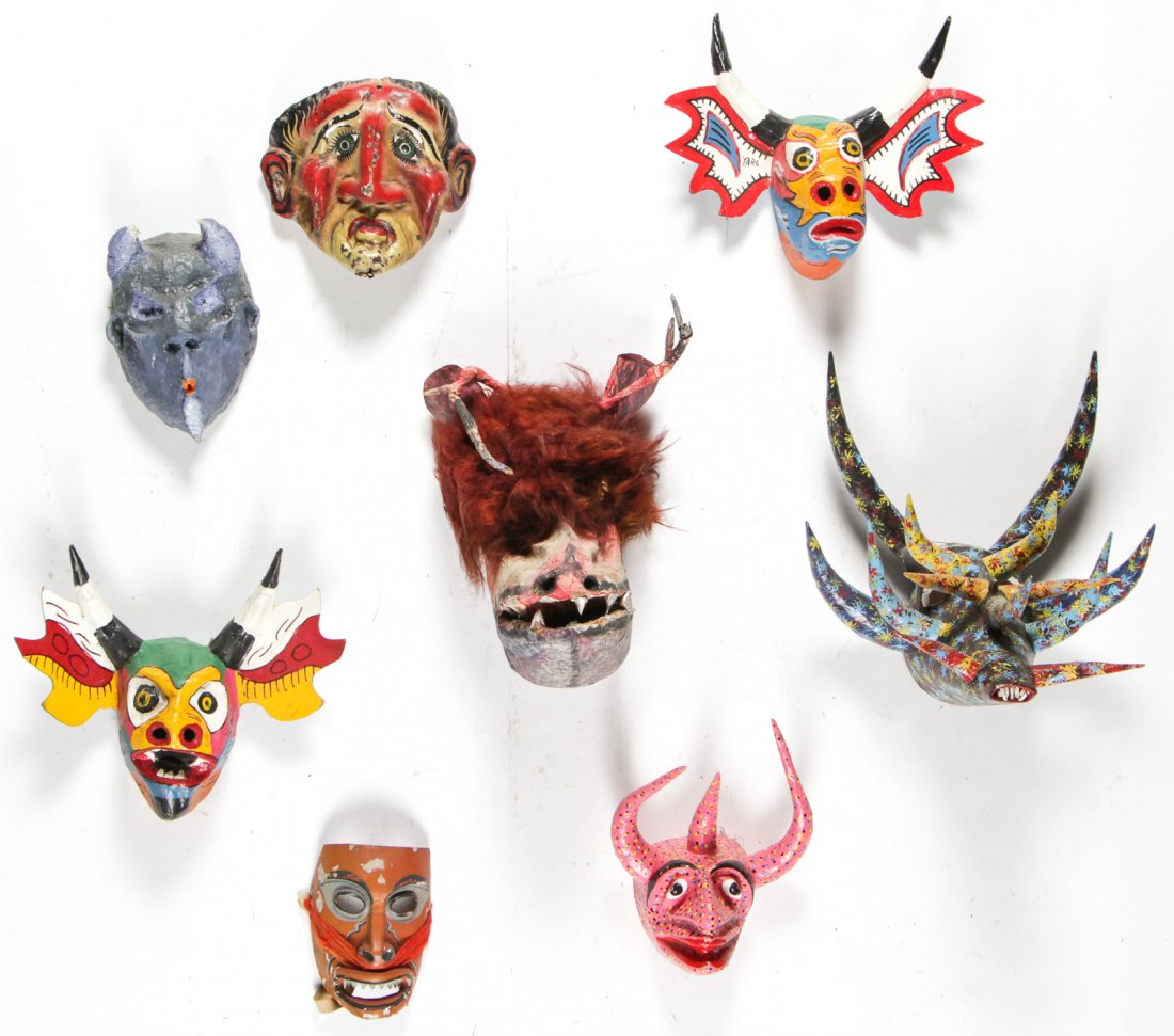 8 Vintage Mexican Masks (1 of 6)