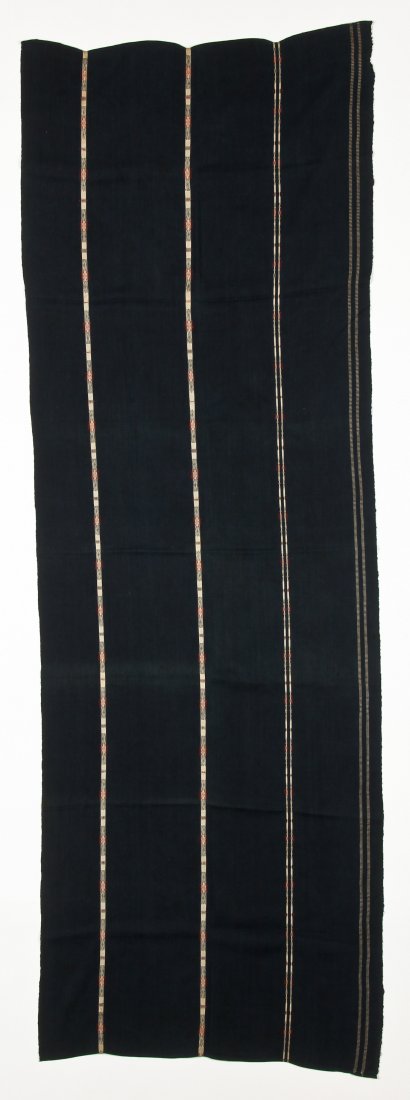 Naga Shoulder Cloth, NE India, Early 20th c.: Naga Shoulder Cloth, NE India, cotton, pattern weave, early 20th C. Size: 26'' x 77'' (66 x 196 cm).