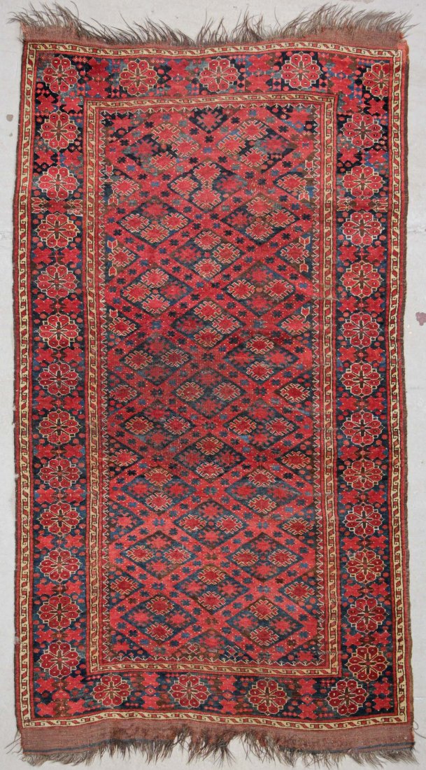 Antique Beshir Rug: 3'11'' x 6'9'' (119 x 205 cm): Antique Beshir Rug, Afghanistan: Size: 3'11'' x 6'9'' (119 x 205 cm). Late 19th c.