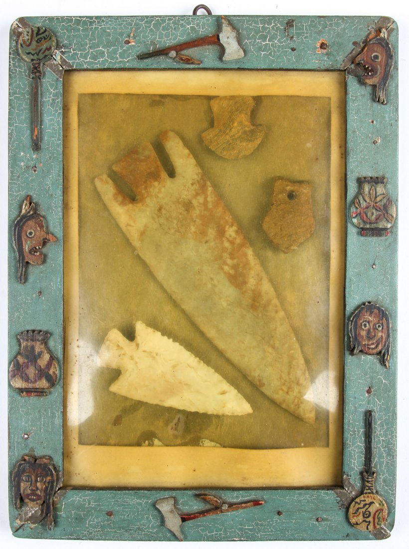 Child's Folk Art Framed Arrowhead Vignette (1 of 3)