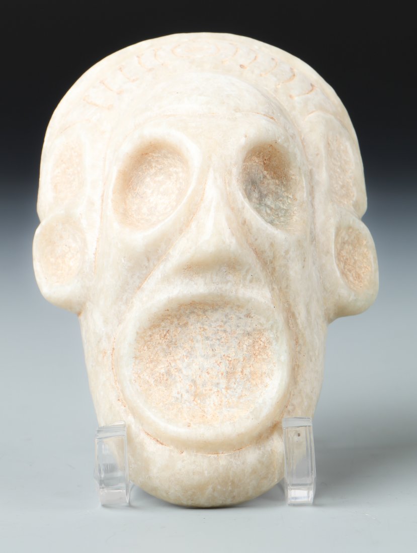Exquisite Taino Marble Mask (1000-1500 CE) (1 of 3)