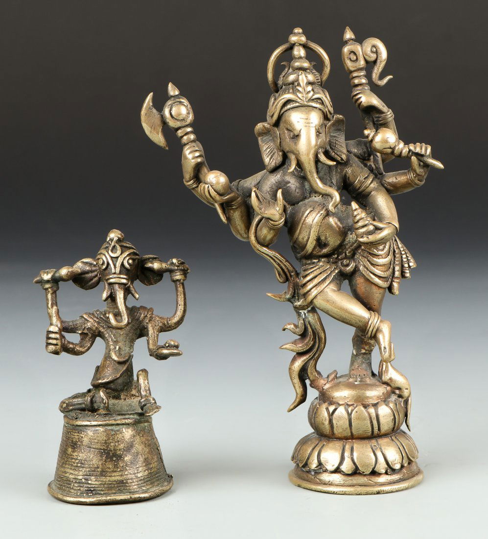Two Old Bronze Ganesh Statues from Bangladesh (1 of 3)
