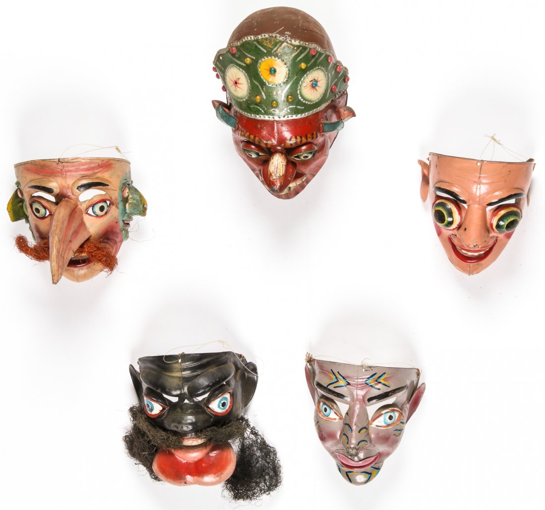 5 Vintage Bolivian Carnival/Dance Masks (1978) (1 of 6)