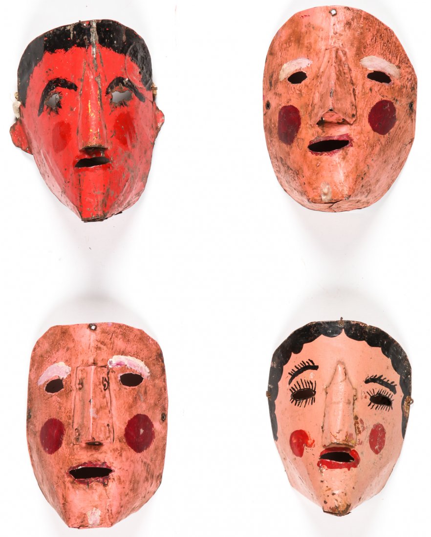 4 Vintage Bolivian Carnival Masks (1 of 4)