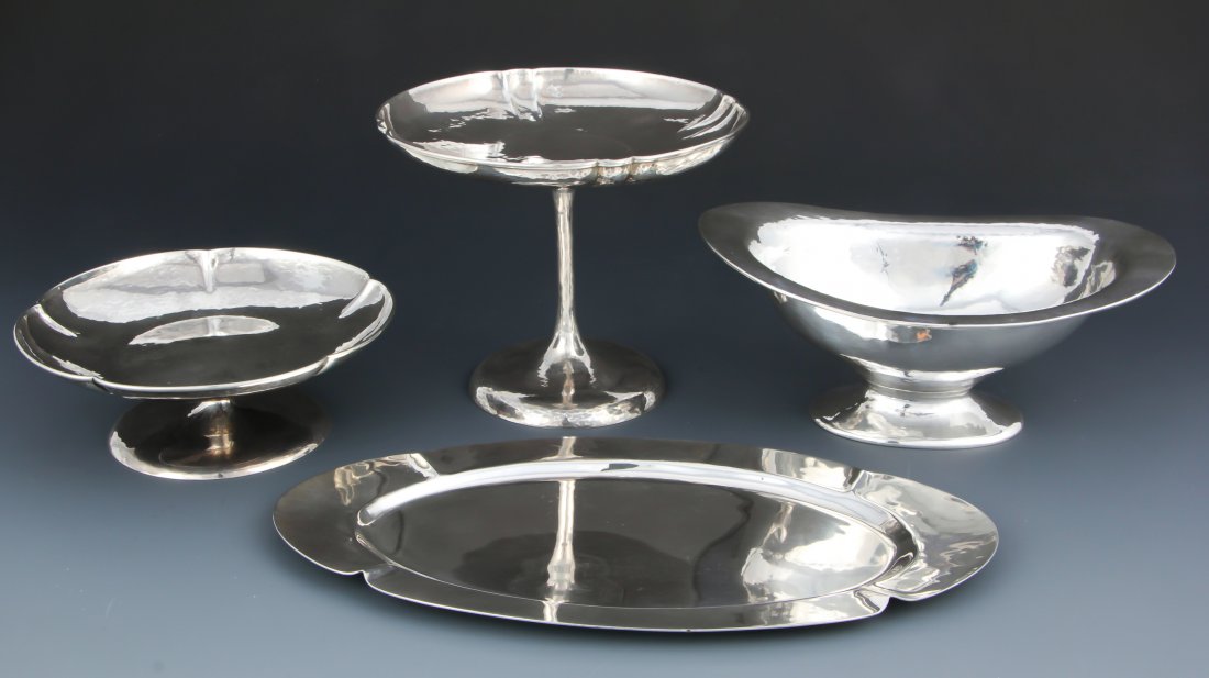 4 Handwrought Sterling Silver Table Wares (1 of 6)