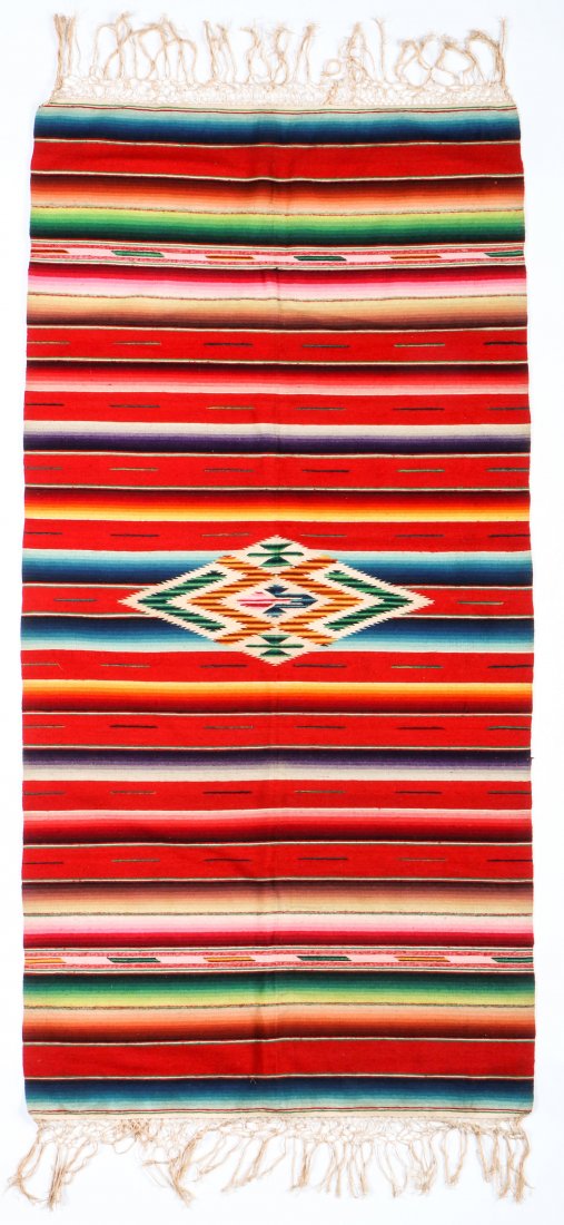 Very Fine Old Mexican Saltillo Serape, c. 1930 (1 of 3)