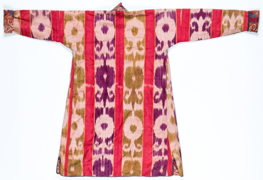 Antique Central Asian Silk Ikat Kaftan (1 of 3)