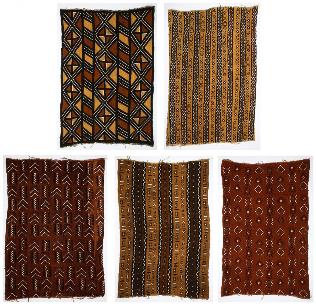 5 Vintage West African Mud Cloths (1 of 7)