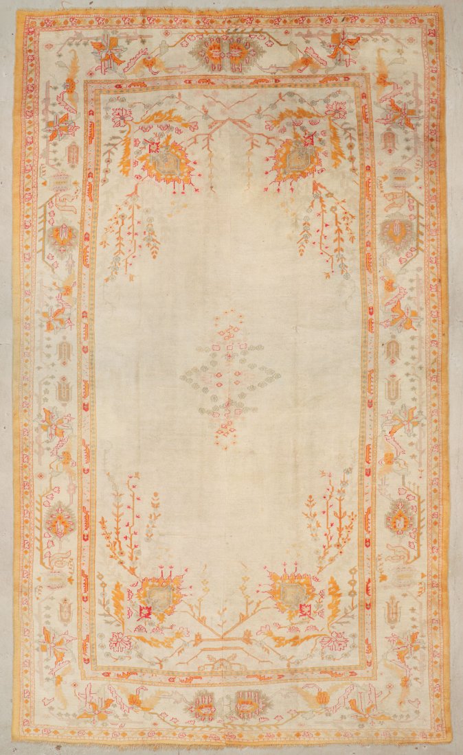 Antique Oushak Rug: 11'4'' x 19'2'' (345 x 584 cm) (1 of 8)