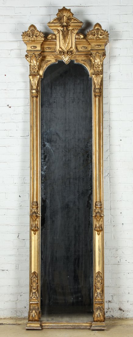 Tall Victorian Gilt Pier Mirror (1 of 10)