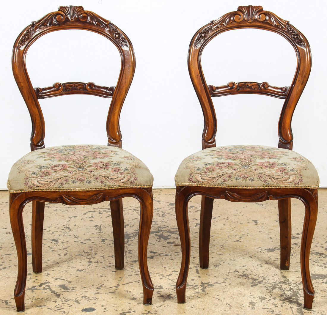 2 Louis Philippe Style Balloon Back Chairs (1 of 5)