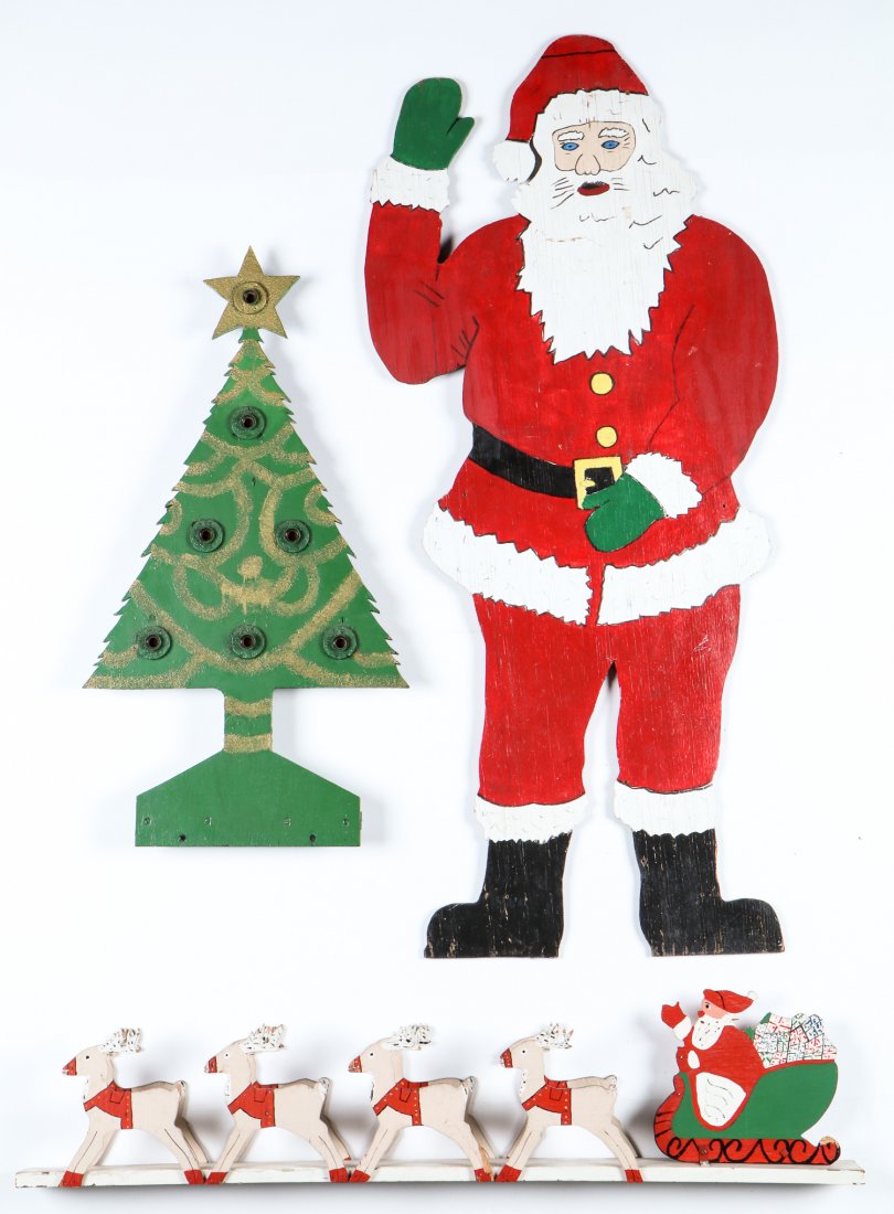 3 Folk Art Christmas Theme Cutouts (1 of 2)