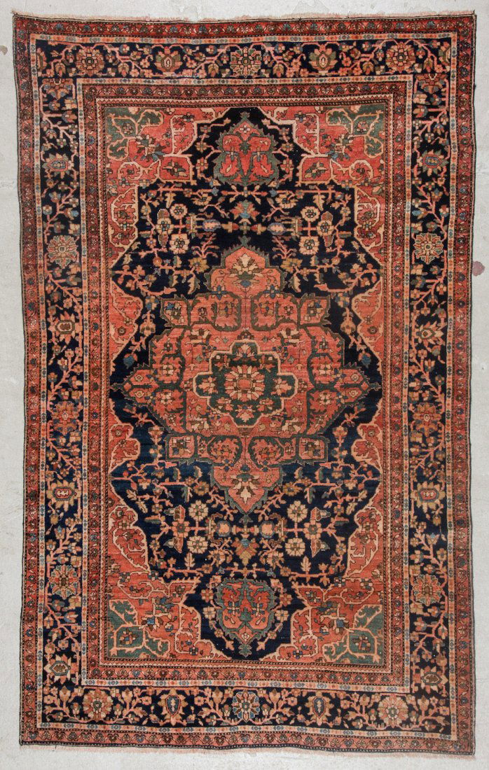 Antique Sarouk Ferahan Rug: 4'3'' x 6'9'' (130 x 206 (1 of 6)