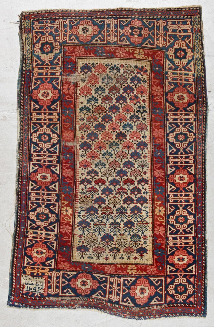 Antique Shirvan Rug: 3'2'' x 4'11'' (97 x 150 cm) (1 of 7)