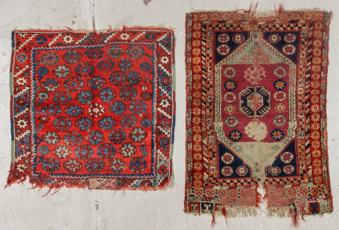 2 Turkish Rugs: 2'8'' x 2'7'' (81 x 79 cm) and 2'4'' x (1 of 10)