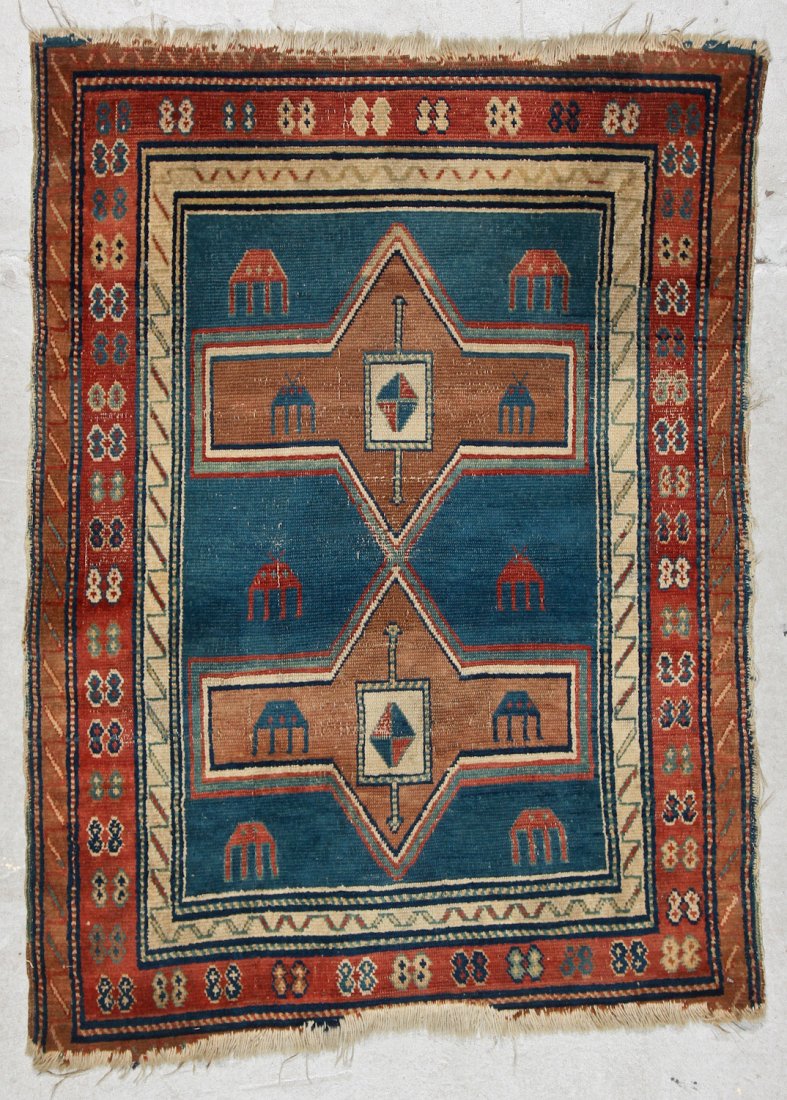 Antique Avar Rug: 3'3'' x 4'5'' (99 x 135 cm) (1 of 6)