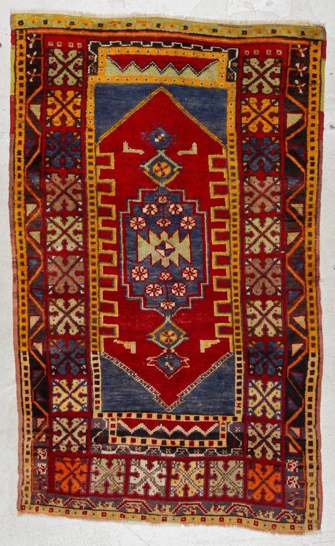 Antique Konya Rug: 3'7" x 5'8" (109 x 173 cm) (1 of 7)