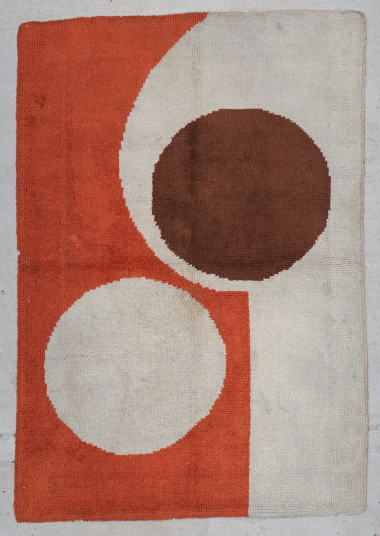 Vintage Mid Century Modern Rug: 3'11'' x 5'7'' (119 x (1 of 6)