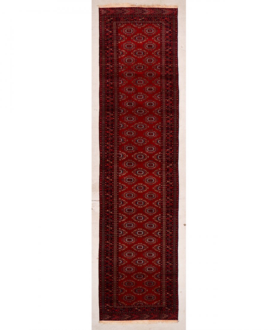 Vintage Afghan Long Rug: 12'5'' x 3'1'' (378 x 94 cm) (1 of 4)