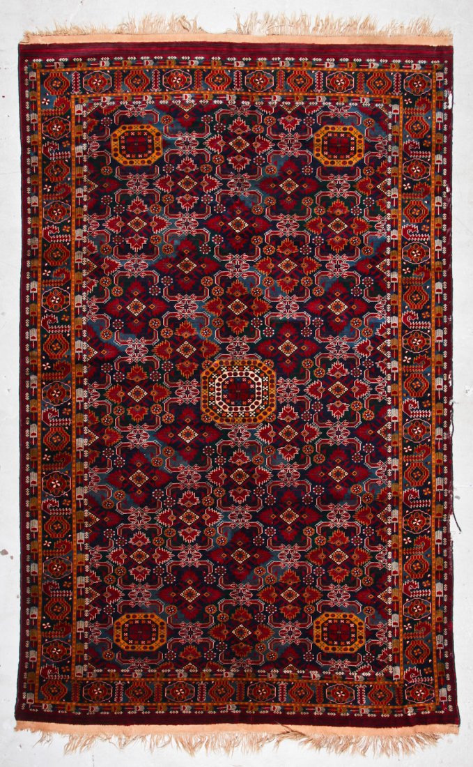 Vintage Afghan Rug: 11'11'' x 7'6'' (363 x 229 cm) (1 of 5)