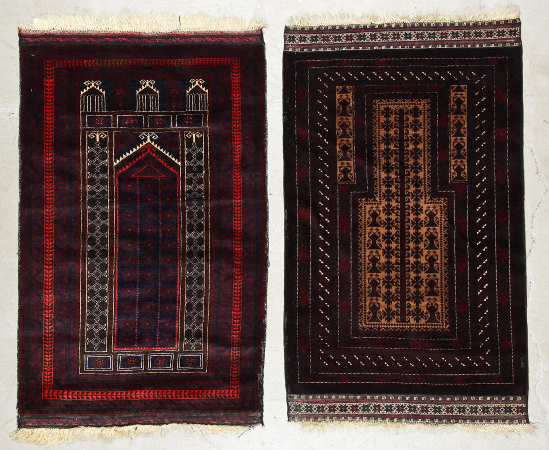 2 Vintage Beluch Prayer Rugs (1 of 9)