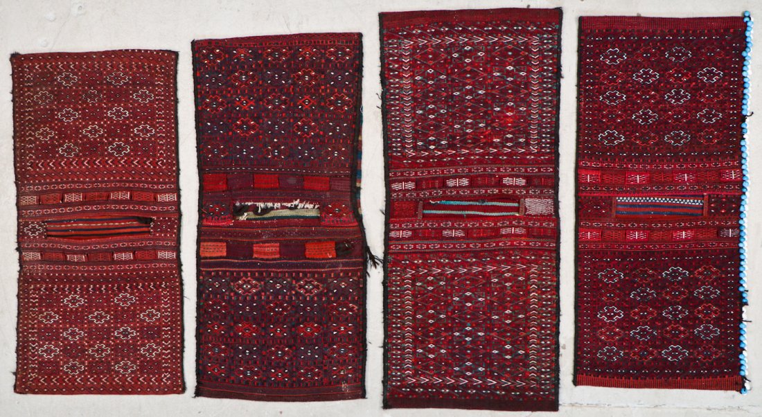 4 Semi-Antique Central Asian Saddlebags (1 of 8)