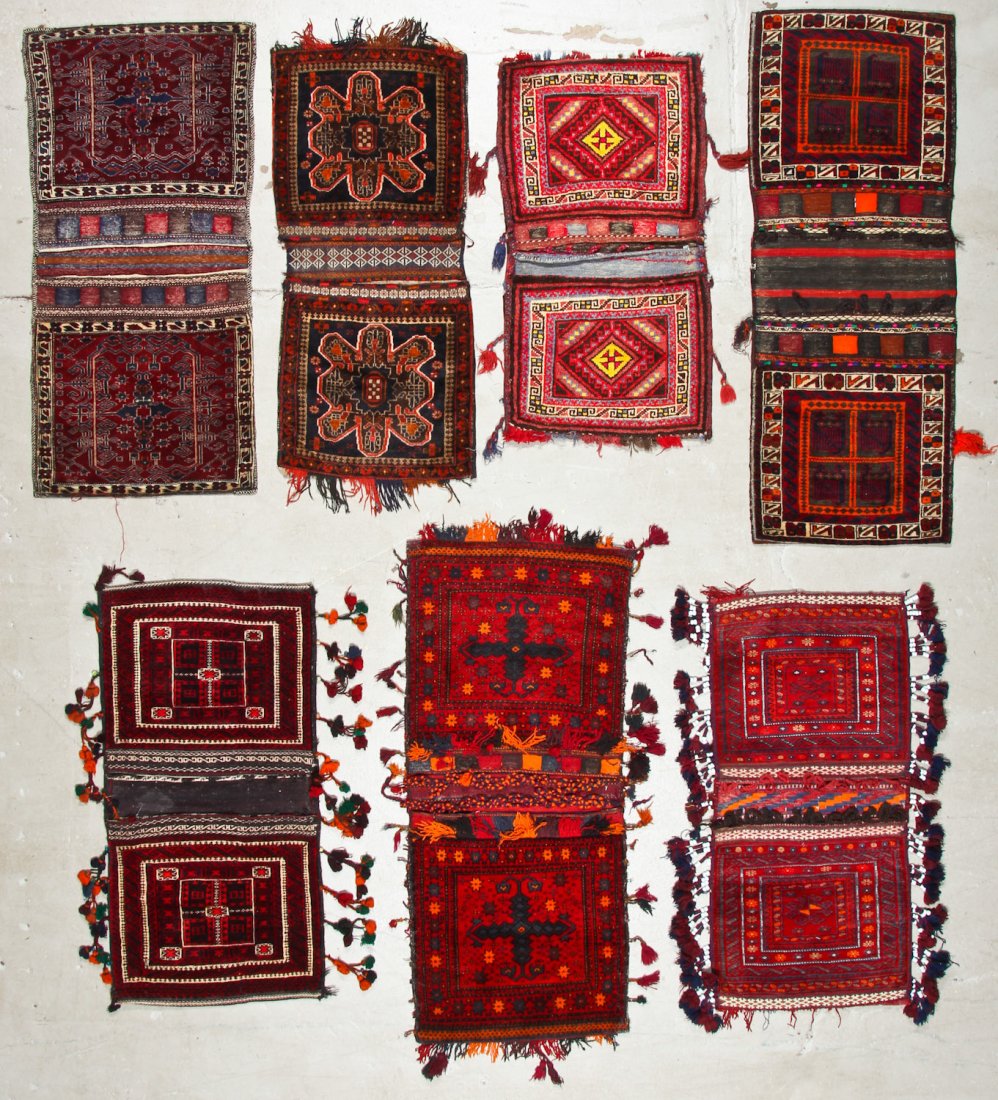 7 Vintage Central Asian/Afghan Double Saddlebags (1 of 6)