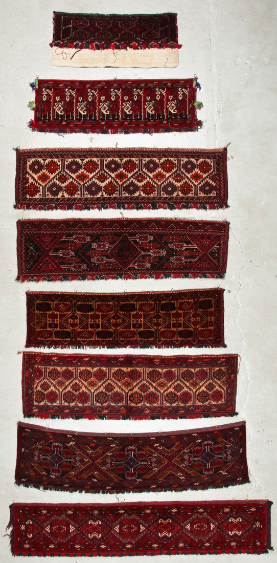 8 Old Central Asian Turkmen Trappings/Rugs (1 of 7)