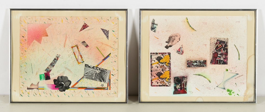 2 Rose Avery (American, 20th c.) Works on paper: 2 Rose Avery (American, 20th c.) Works on paper, c. 1982, each signed, one with stains to the sheet, each framed. Each Size: 16.5'' x 20.5'', 42 x 52 cm (frame).