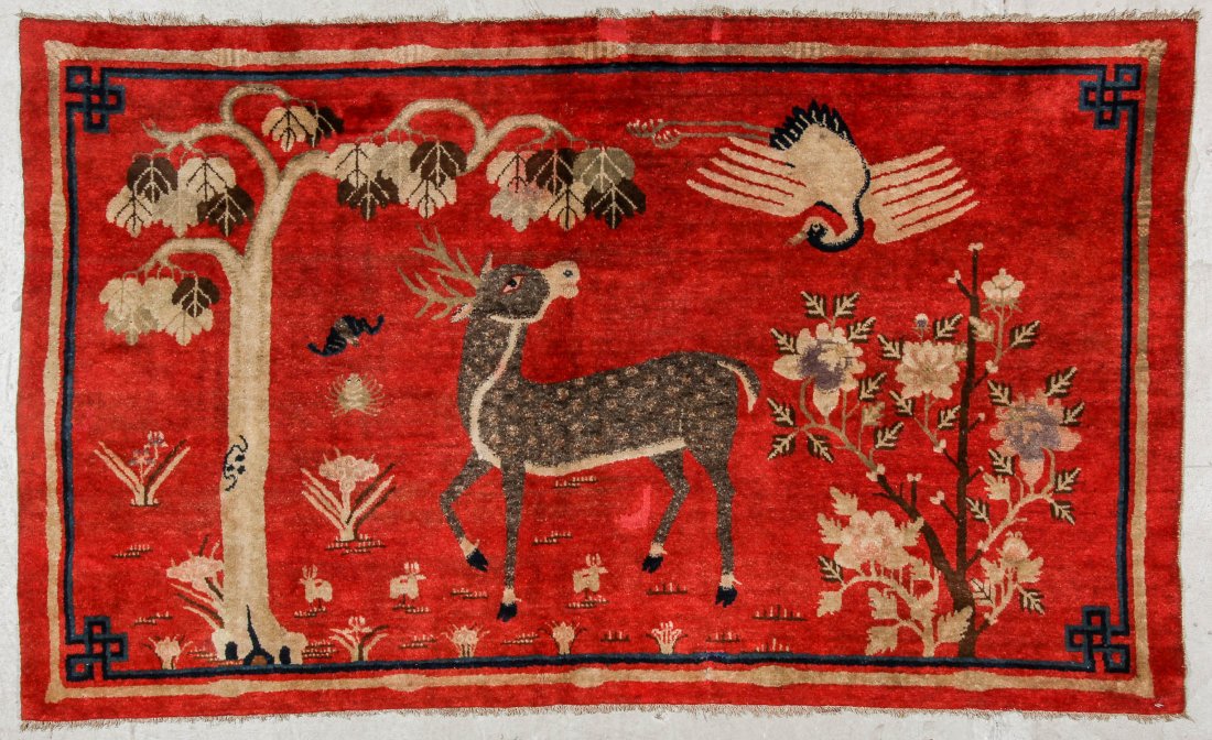 Antique Khotan Rug: 3'9'' x 6'3'' (114 x 191 cm): Antique Khotan Rug, Central Asia: 3'9'' x 6'3'' (114 x 191 cm). Estate of Edward Soleimani, Englewood, NJ.