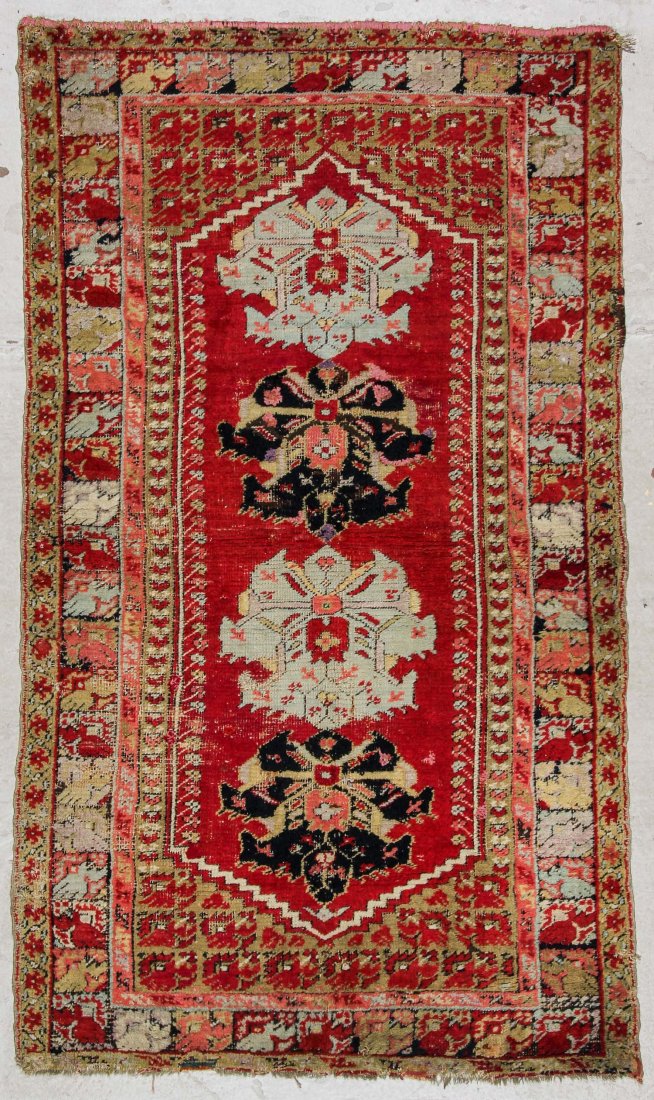 Antique Central Anatolian Village Rug: 3'6'' x 6': Antique Central Anatolian Village Rug: 3'6'' x 6', 108 x 184 cm. Turkey, late 19th c. Estate of Edward Soleimani, Englewood, NJ.