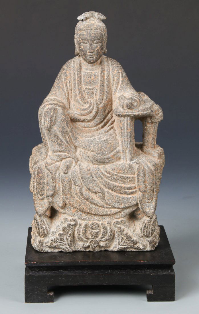 Fine Chinese Stone Buddha Statue (1 of 3)