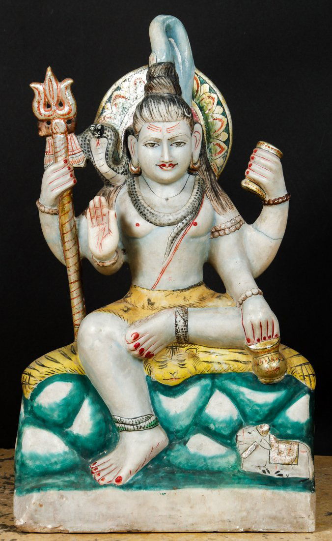 Large Finely Carved Marble Temple Hindu Deity, India (1 of 8)