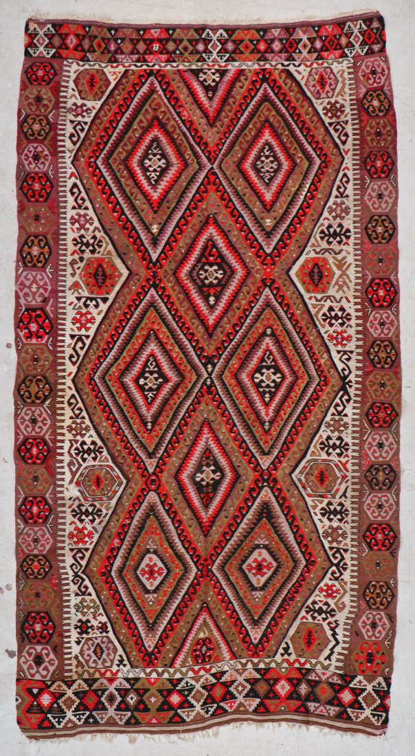 Antique Central Anatolian Kilim: 10'1'' x 5'1'' (307 x: Antique Central Anatolian Kilim, Turkey: 10'1'' x 5'1'' (307 x 155 cm). Circa 1900. Provenance: Maryanne Conheim, Philadelphia.
