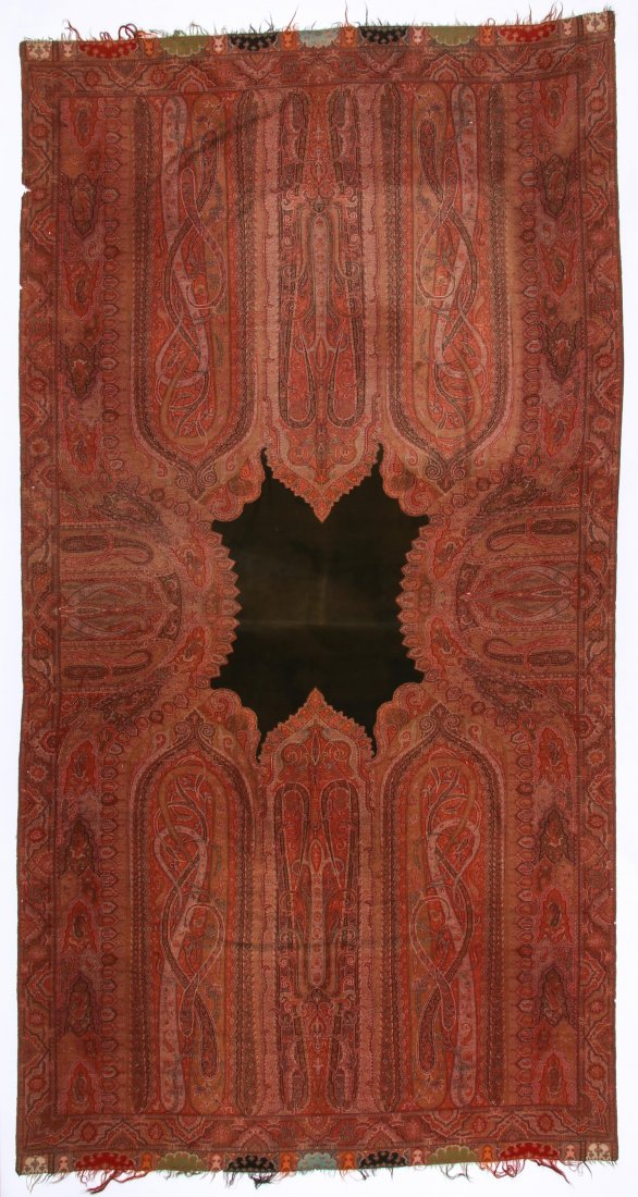 Antique Continental Wool Paisley Shawl (1 of 3)