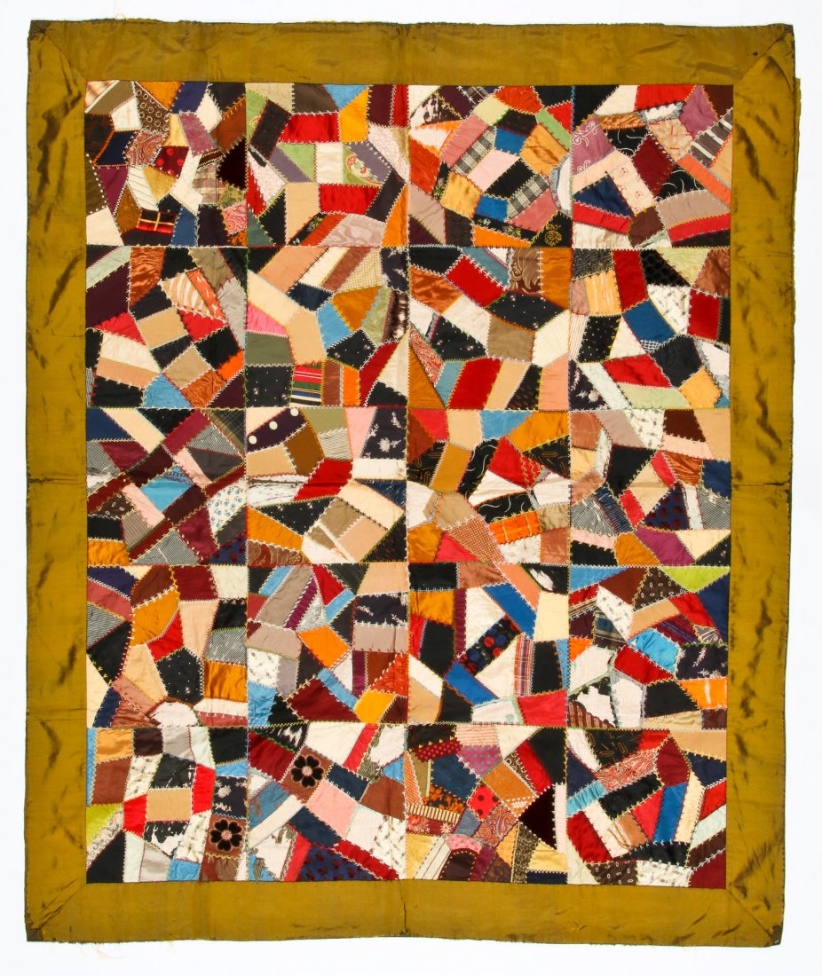 19th C Silk Crazy Quilt (1 of 4)