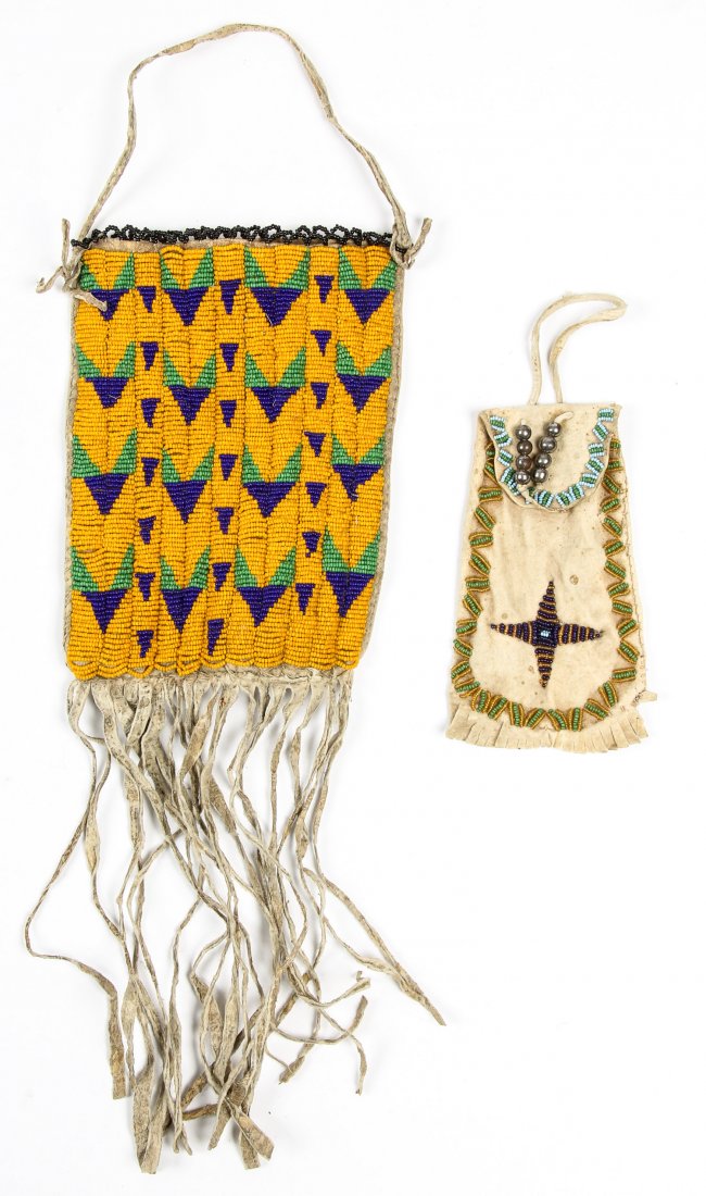 2 Old Native American Beaded and Embellished Bags (1 of 4)
