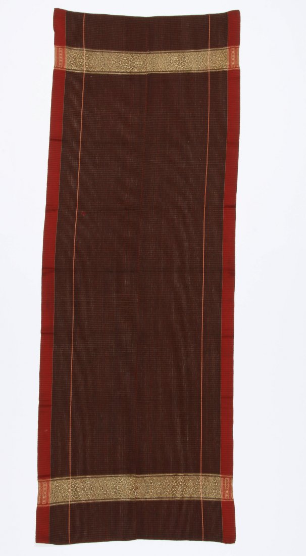 Shoulder Cloth, Minangkabau, Sumatra: Shoulder Cloth, Minangkabau, Sumatra, Indonesia, cotton, silk. Size: 32.75" x 88", 83 x 224 cm.