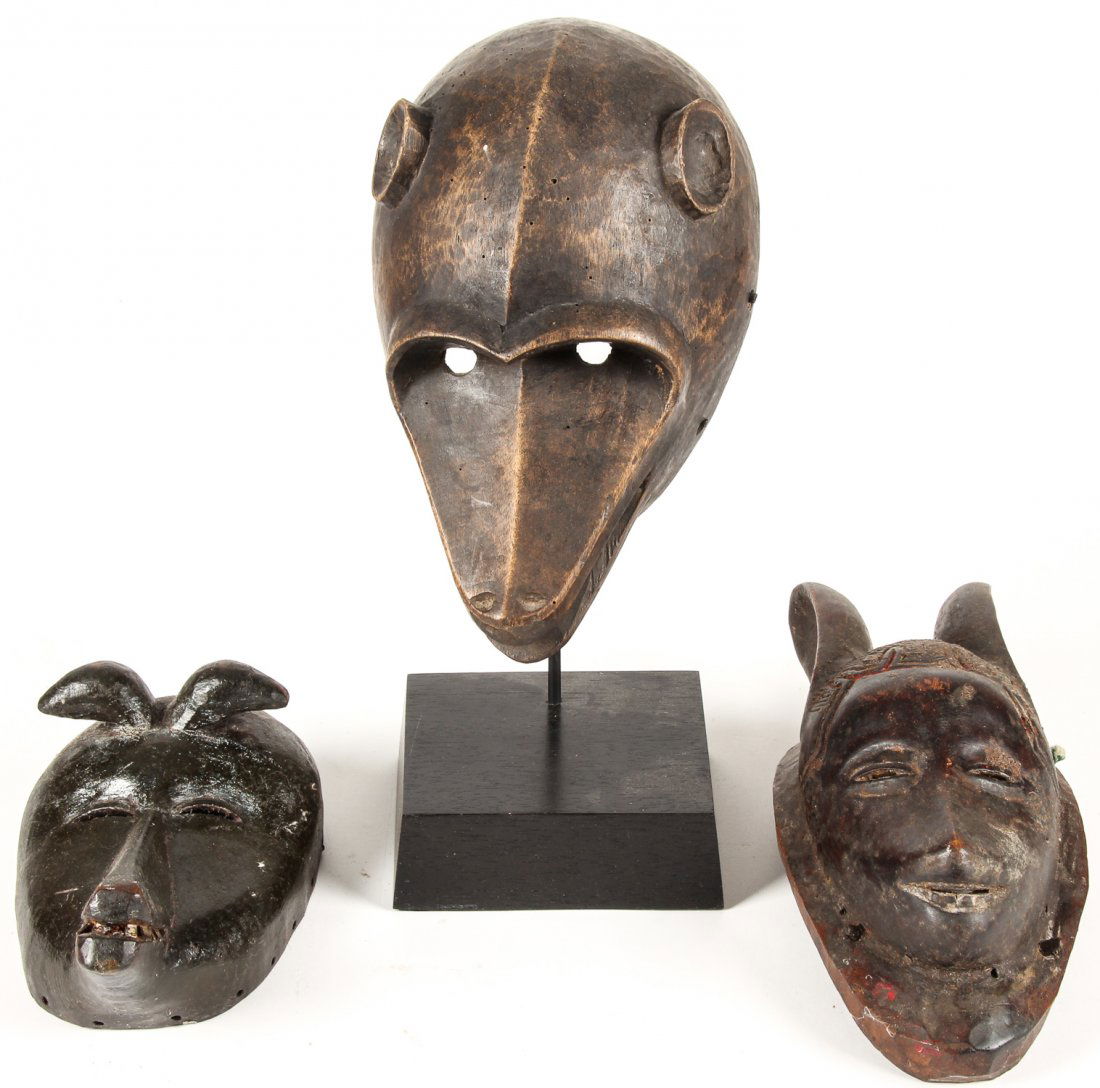 3 Baule Zoomorphic Masks (1 of 4)