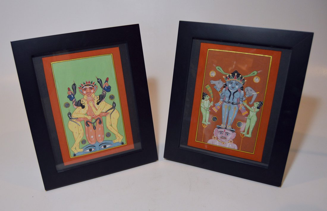 Two Fine Indian Rajput Style Paintings (1 of 1)